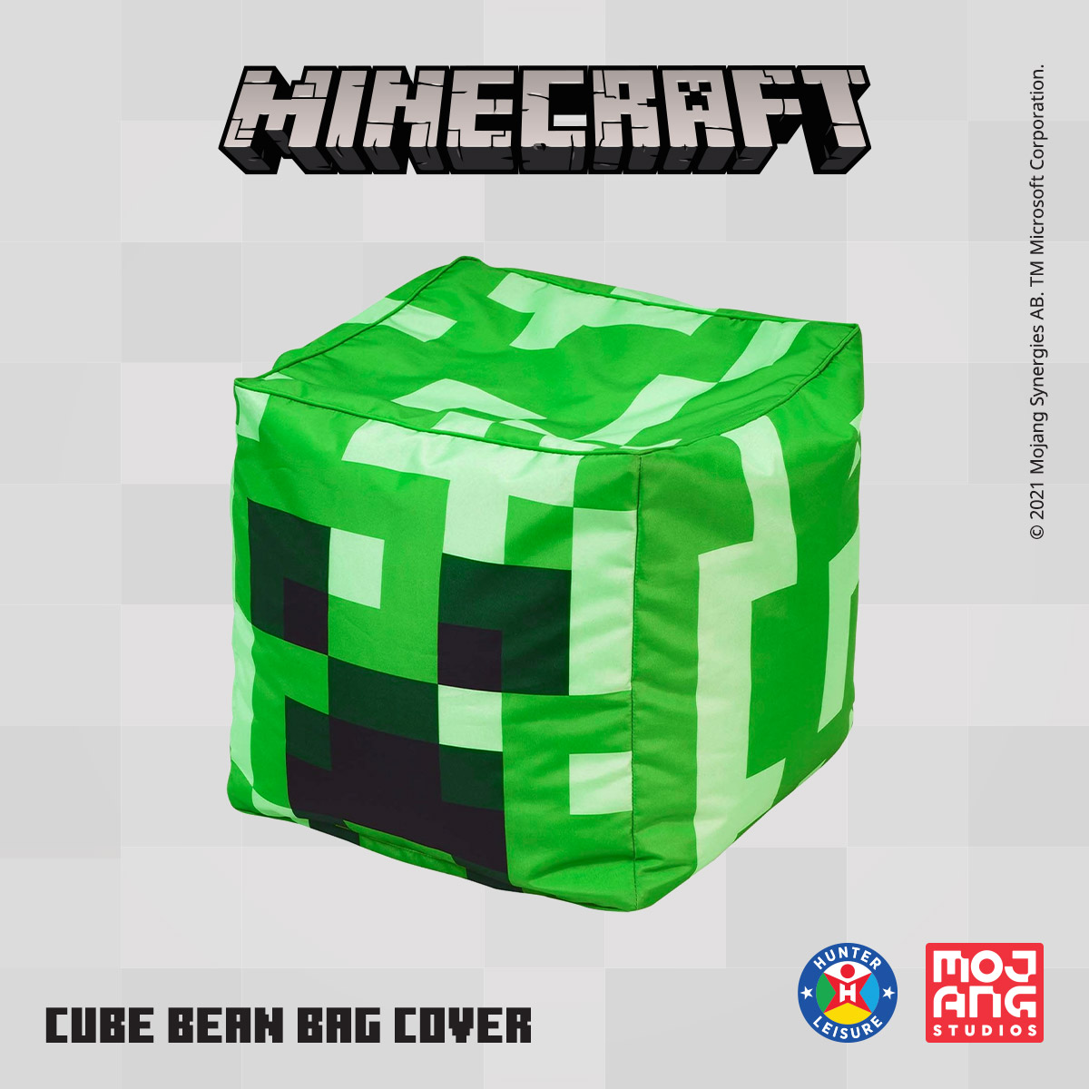 www.hunterleisure.com.au Minecraft Cube Bean Bag Cover Creeper Big W Hunter Leisure