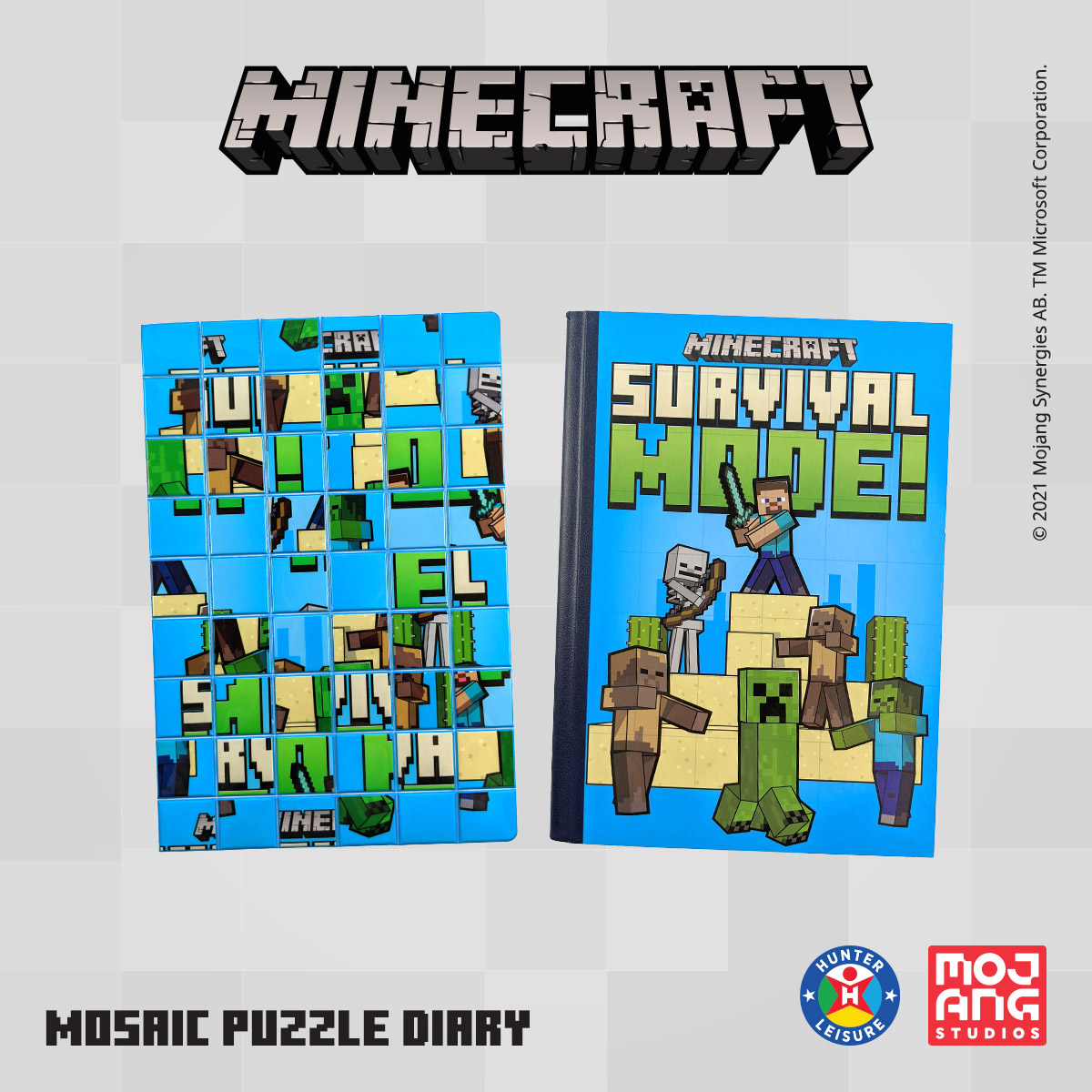 www.hunterleisure.com.au Minecraft Mosaic Puzzle Diary Big W Hunter Leisure