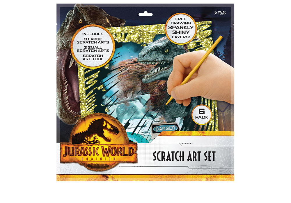 www.hunterleisure.com.au Jurassic World Dominion Scratch Art Set Hunter Leisure